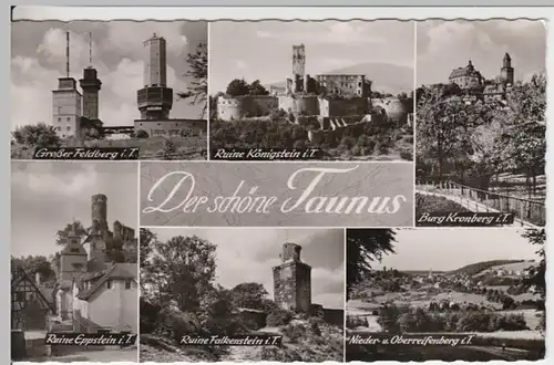 (17001) Foto AK Taunus, Burg Kronberg, Burg Eppstein, Burg Falkenstein