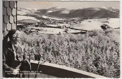 (16999) Foto AK Kahler Asten (Rothaargeb.) mit Winterberg 1956
