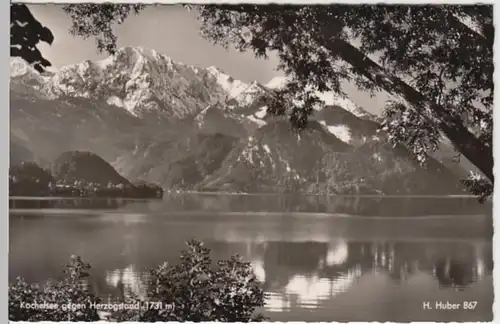 (16976) Foto AK Kochel am See, Kochelsee, Herzogstand 1967