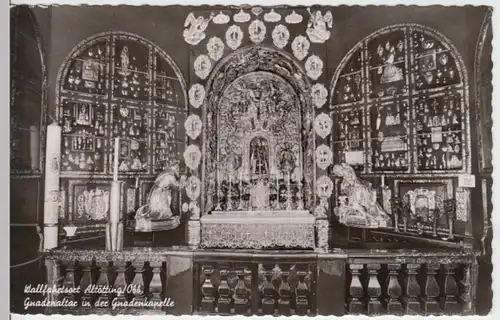 (16933) Foto AK Altötting, Gnadenkapelle, Gnadenaltar 1963