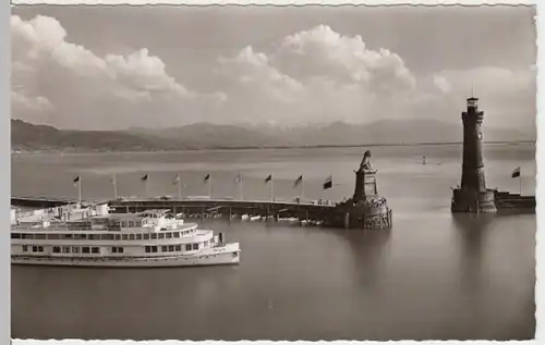 (16922) AK Lindau (Bodensee), Hafen 1959