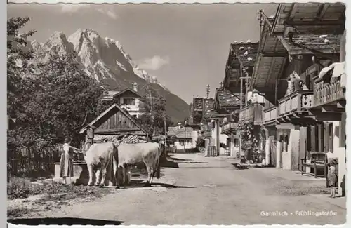 (16917) Foto AK Garmisch-Partenkirchen, Frühlingsstraße 1963