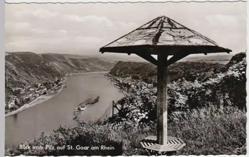 (16897) Foto AK St. Goar, Blick vom Pilz, nach 1945
