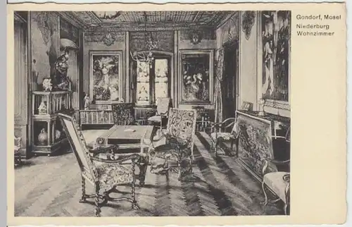 (16843) AK Gondorf, Kobern (Mosel), Niederburg, Wohnzimmer, vor 1945