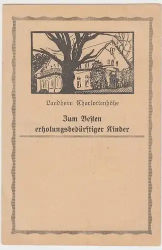 (16840) AK Schömberg-Charlottenhöhe, Landheim, vor 1945
