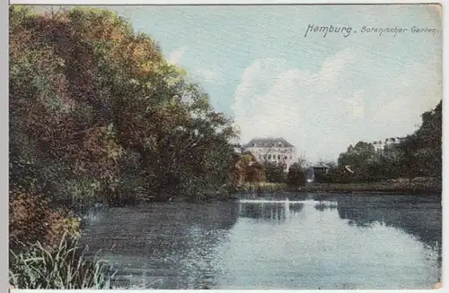 (16808) AK Hamburg, Botanischer Garten, gel. 1908