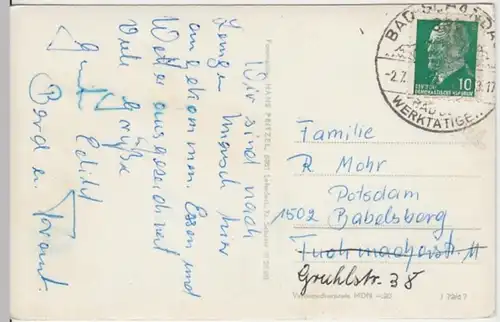 (16774) Foto AK Ostrau, Bad Schandau (Sächs. Schweiz), 1967, Sonderstempel