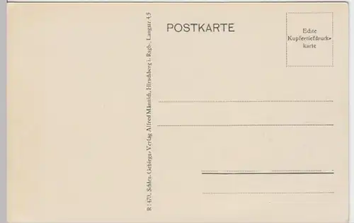 (16724) AK Riesegebirge, Riesengrund, Schneekoppe, Koppenplan, vor 1945