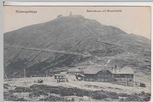 (16692) AK Riesengebirge, Schneekoppe, Riesenbaude, vor 1945
