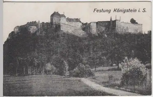 (16630) AK Sächs. Schweiz, Festung Königstein, vor 1945