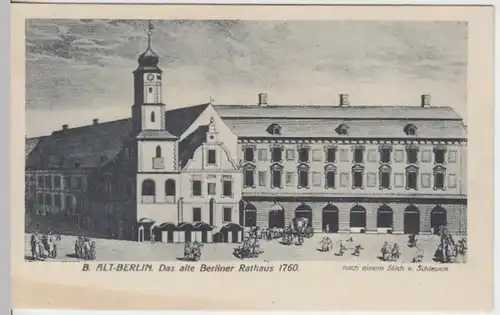 (16605) AK Alt-Berlin, Altes Rathaus (Motiv v. Schleuen), vor 1945