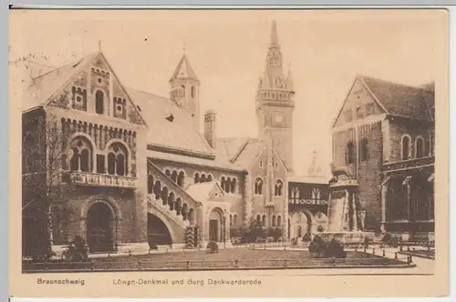 (16578) AK Braunschweig, Burg Dankwarderode, Löwendenkmal 1916