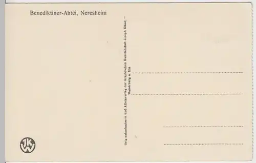 (16573) AK Neresheim, Benediktiner-Abtei, Kuppelbild, vor 1945