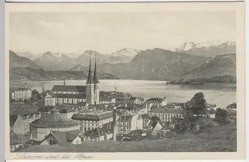 (16567) AK Luzern mit Alpen, vor 1945