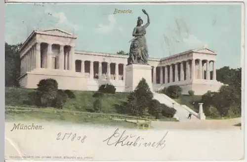 (16553) AK München, Bavaria, Ruhmeshalle, Golddruck 1904