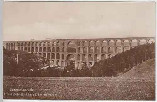 (16514) Foto AK Netzschkau, Göltzschtalbrücke 1928