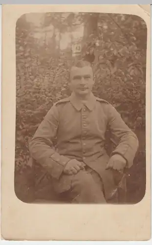 (16494) Foto AK Soldat, Militaria, Feldpost 1915