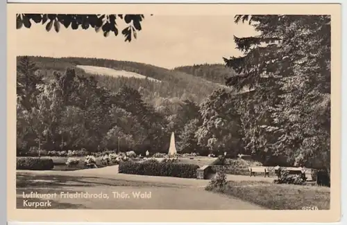 (16481) Foto AK Friedrichroda, Kurpark 1958