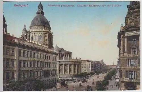 (16441) AK Budapest, Waitzner Boulevard mit Basilika 1910