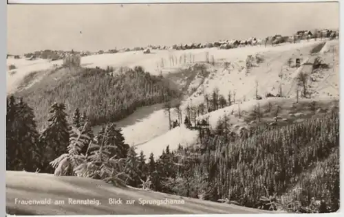 (16420) Foto AK Frauenwald am Rennsteig, Sprungschanze 1957