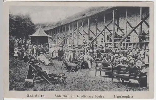 (16418) AK Bad Sulza, Gradierhaus Luise, Liegekurplatz 1918