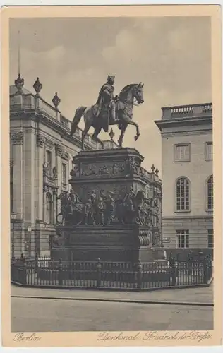 (16414) AK Berlin, Denkmal Friedrich d. Gr., vor 1945