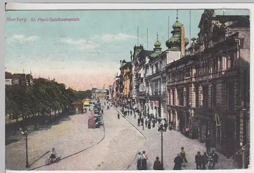 (16377) AK Hamburg, St. Pauli, Spielbudenplatz 1912