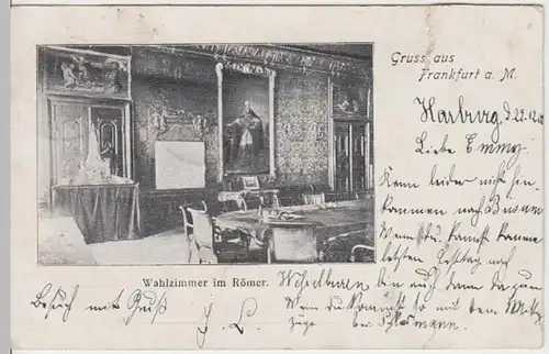 (16293) AK Gruß aus Frankfurt am Main, Römer, Wahlzimmer 1902