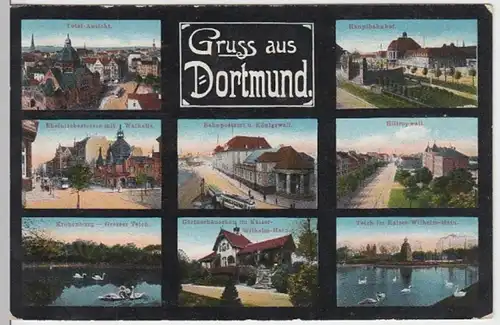 (16287) AK Dortmund, Mehrbildkarte 1918