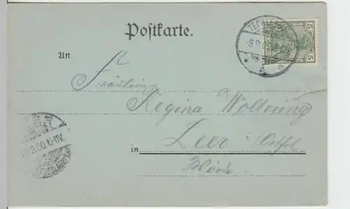 (16284) AK Gruß a.d. Felsengrotte Tecklenburg, Teufelsküche,Mondscheinkarte 1900