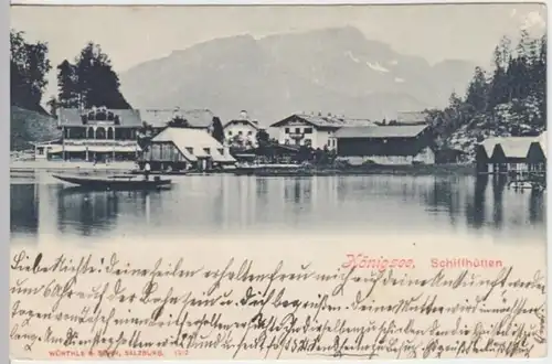 (16279) AK Schönau am Königssee, Schiffhütten 1902