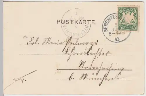 (16279) AK Schönau am Königssee, Schiffhütten 1902