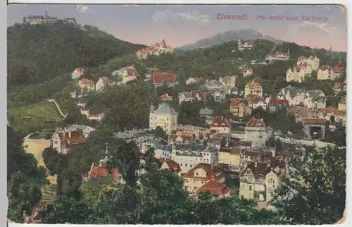 (16257) AK Eisenach, Th., Mariental, Wartburg, Feldpost 1917
