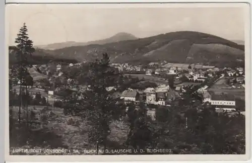 (16218) Foto AK Jonsdorf (Zittauer Gebirge) m. Lausche u. Buchberg 1937