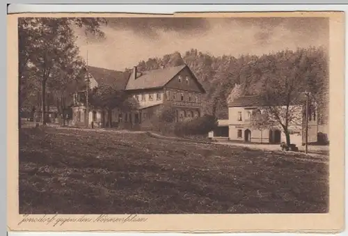 (16217) AK Jonsdorf (Zittauer Gebirge) mit Nonnenfelsen, vor 1945