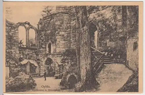 (16215) AK Oybin (Zittauer Geb.), Eingang Kreuzgang, Kirche, vor 1945