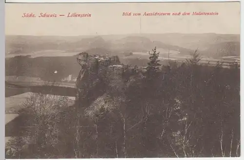 (16174) AK Lilienstein, Sächs. Schweiz, Mulattenstein, vor 1945