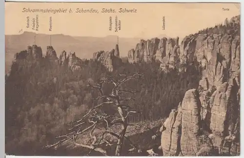 (16173) AK Sächs. Schweiz, Schrammsteine 1927