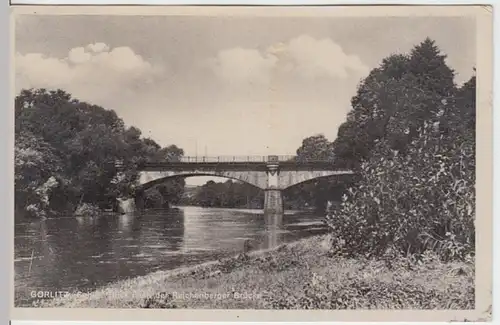 (16159) AK Görlitz, Oberlausitz, Reichenberger Brücke, vor 1945