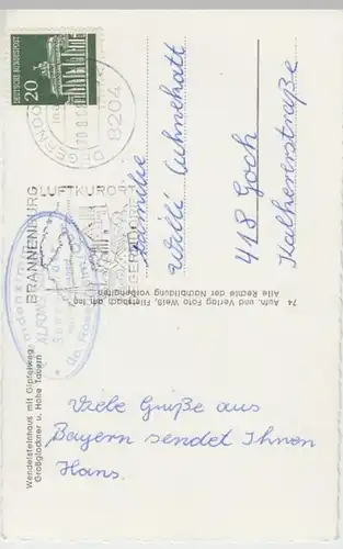 (16067) Foto AK Wendelsteinhaus, Gipfelweg, Großglockner 1968