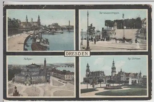 (16040) AK Dresden, Mehrbildkarte 1909