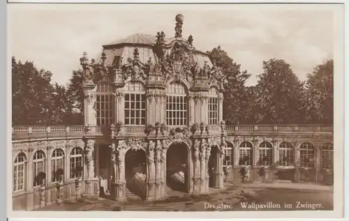 (16038) Foto AK Dresden, Zwinger, Wallpavillon, vor 1945