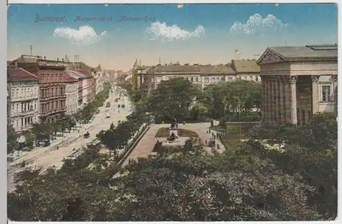 (16029) AK Budapest, Museumsring, vor 1945