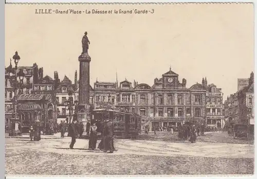 (16021) AK Lille, Frankr., Großer Platz, vor 1945