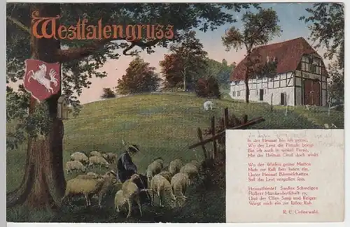 (15997) AK Dichtung, R. E. Grönewald, Westfalengruß, vor 1945