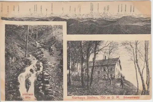 (15995) AK Steinen, B.-Württ., Höllbachfälle, Kurhaus Stalten 1917