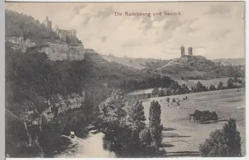 (15935) AK Naumburg, Saale, Rudelsburg, Burg Saaleck, vor 1945