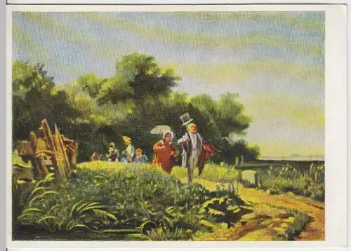 (15867) Künstler AK Carl Spitzweg, Der Sonntagsspaziergang