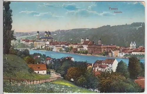 (15845) AK Passau, Stadtansicht Innseite, vor 1945