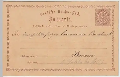 (15817) Ganzsache, um 1890 Halber Groschen